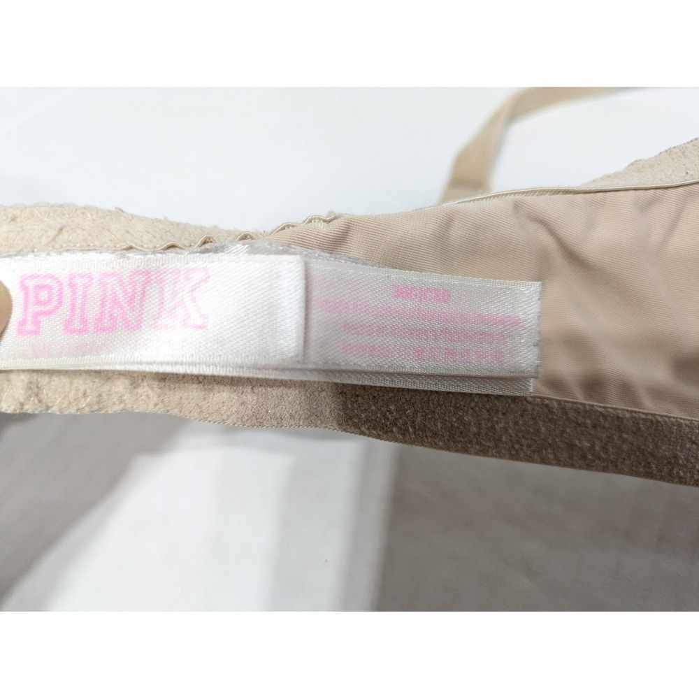 PINK Victoria's‎ Secret Wear Everywhere Push-Up Bra 36C Beige Underwire Padded - Picture 3 of 14